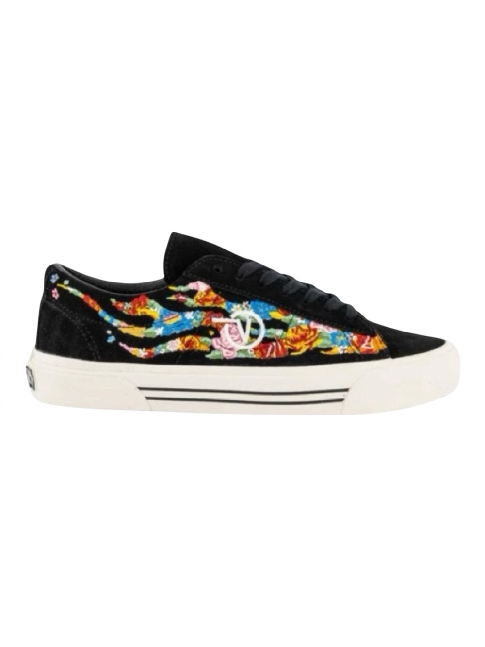 VANS Sid DX 'Anaheim Factory - Flower Flame Black Bright Embroidered Design SZ 5